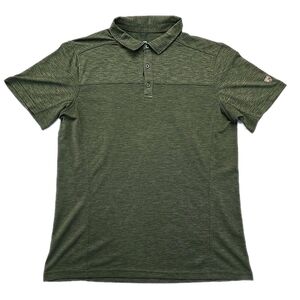 KUHL Engineered Polo Shirt Men's Large Green Technical Mesh Short Sleeve 7424